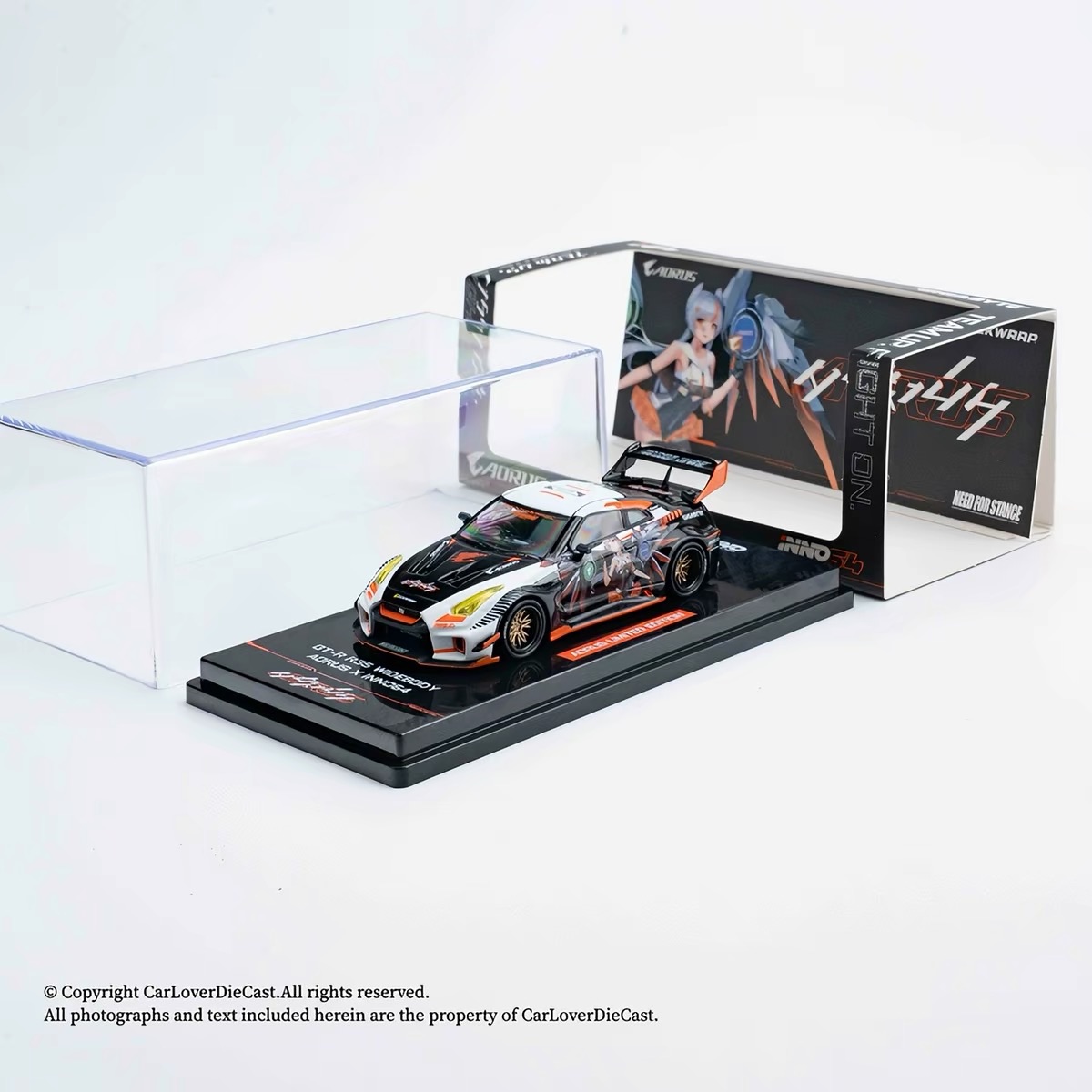 INNO64 1:64 Nissan GT-R R35 Nismo GT3 Itasha Anime Livery Diecast Model Car