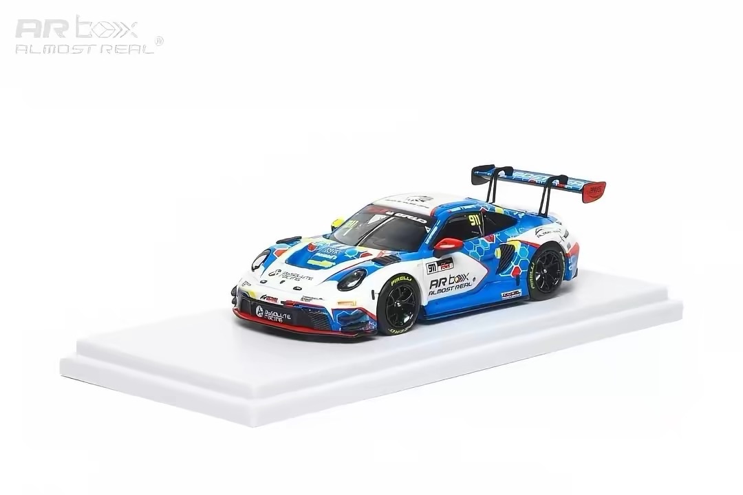 AIRBOX Almost Real 1:43 Toyota GR Supra GT3 #90 Blue White Racing Livery Diecast Model