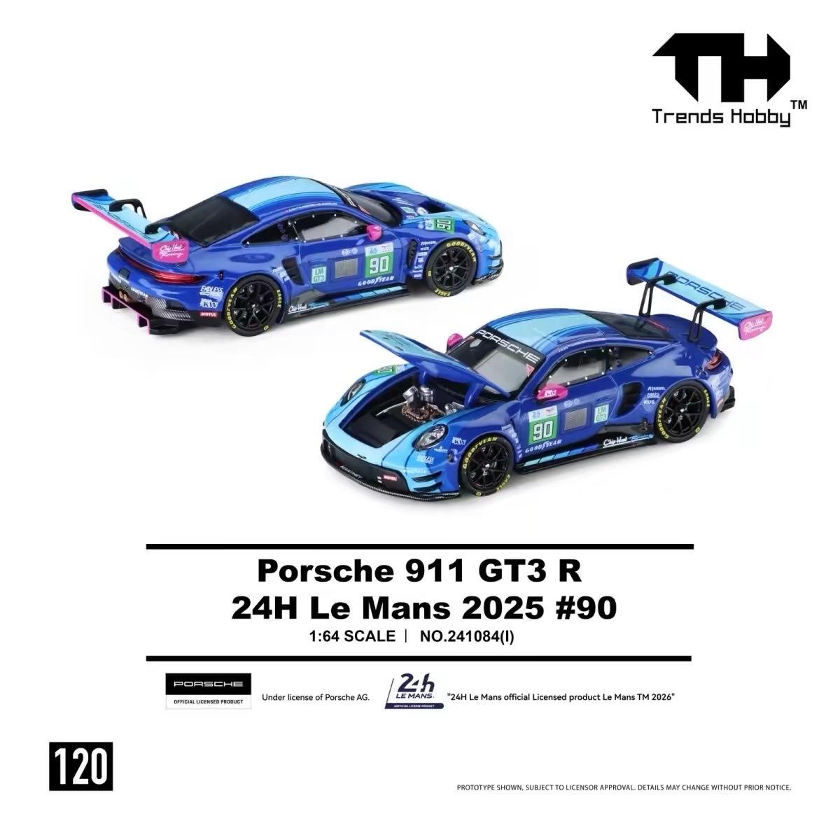 Trends Hobby 1:64 Porsche 911 GT3 R 24H Le Mans 2025 #90
