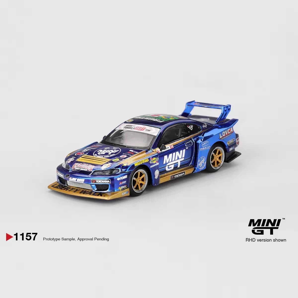 MINI GT 1:64 Nissan Silvia S15 MINI GT LOVCA Time Attack RHD