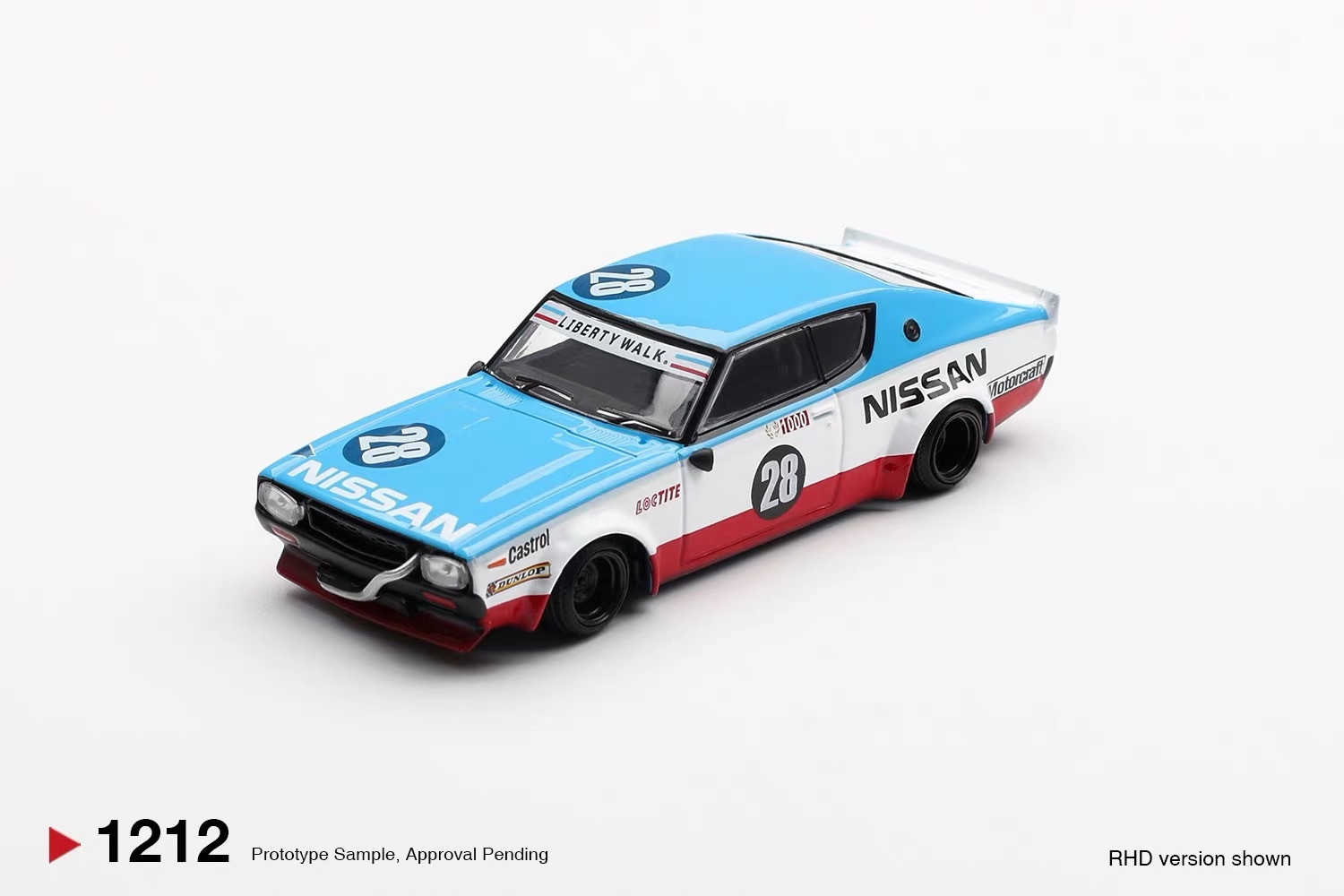 Nissan Skyline GT-R #28 Liberty Walk Motorsport Racing Livery 1:64 Diecast Model Car