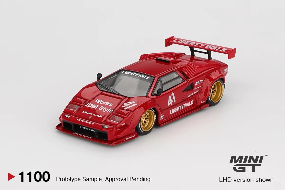 MINI GT 1:64 Lamborghini Countach Liberty Walk #41 Red LHD